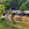 Egidio Leitao  Sitting at Sculpture Falls. Sentado nas Cataratas da Escultura. : Barton Creek Greenbelt