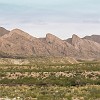 Flat Irons on the side of El Solitario; Fresno Canyon in the foreground. As Pedras Ferro (parecem ferro de passar) no lado do El Solitario; Fresno Canyon no primeiro plano. : Big Bend Ranch State Park