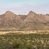View of the Flat Irons in El Solitario. Vista das Pedras Ferro no El Solitario. : Big Bend Ranch State Park